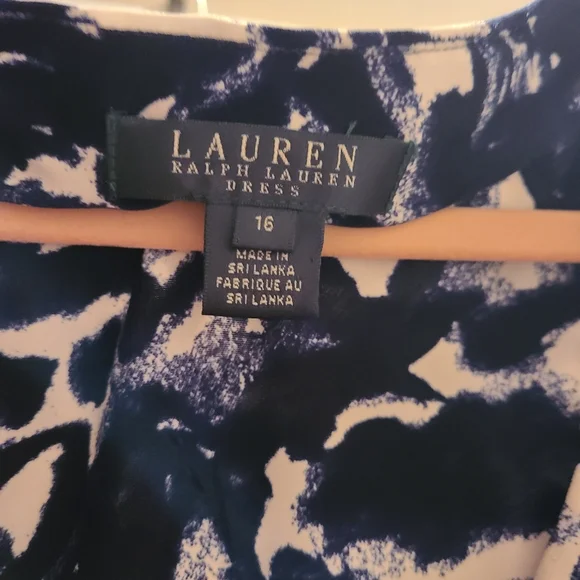 Ralph Lauren Double RL Navy and White Long Sleeve Dress - Picture 3 of 6